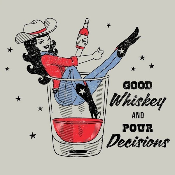 Women's Grunt Style Whiskey Cowgirl T-Shirt Large Sand