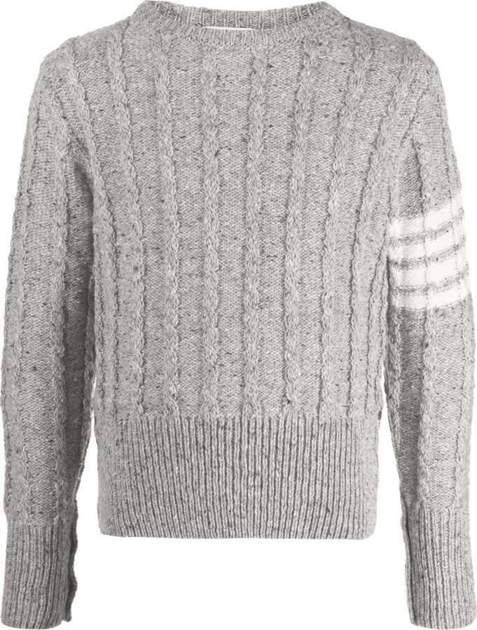 Thom Browne 4-Bar stripe cable-knit jumper