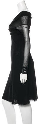 Jean Paul Gaultier Long Sleeve Knee-Length Dress