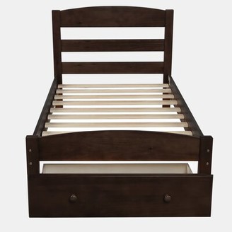 Red Barrel Studio Twin Solid Wood Storage Platform Bed Color Espresso Shopstyle Home Living
