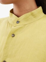 Thumbnail for your product : eskandar Stand-collar Handkerchief-hem Linen Shirt