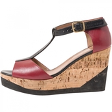 Thumbnail for your product : Avril Gau Red And Black Wedge Sandals