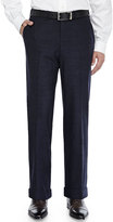 Thumbnail for your product : Brioni Tic Flat-Front Trousers, Navy