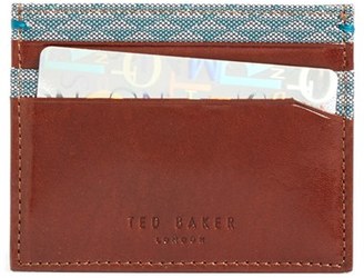 Ted Baker Men's 'Felix' Leather Card Case - Brown