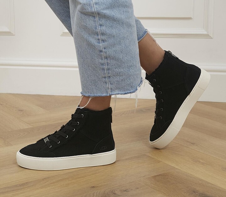 UGG Nuray High Top Trainers Black - ShopStyle