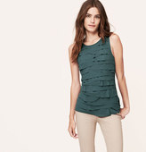 Thumbnail for your product : LOFT Petite Tiered Cotton Shell