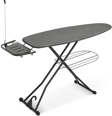 KINGRACK Metal Panel Iron Board with Iron Rest, Adjustable Height Heavy Duty Ironing Board
