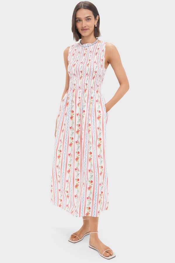 Hill House Home Pomegranate Stripe Cosima Nap Midi Dress