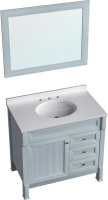Hanover Callimont 36'' Vanity Cabinet with Sink Combo for Bathroom, Pre-Assembled Cabinet