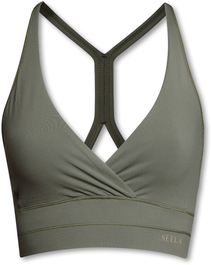 Seela Studio Biobased Montreux VSports Bra Castor Green ShopStyle