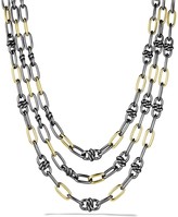 Thumbnail for your product : David Yurman Black & Gold Five-Row Link Necklace with Gold