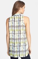 Thumbnail for your product : Vince Camuto Pleat Front Plaid V-Neck Blouse (Regular & Petite)