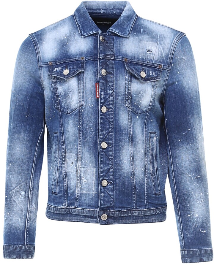 dsquared black denim jacket