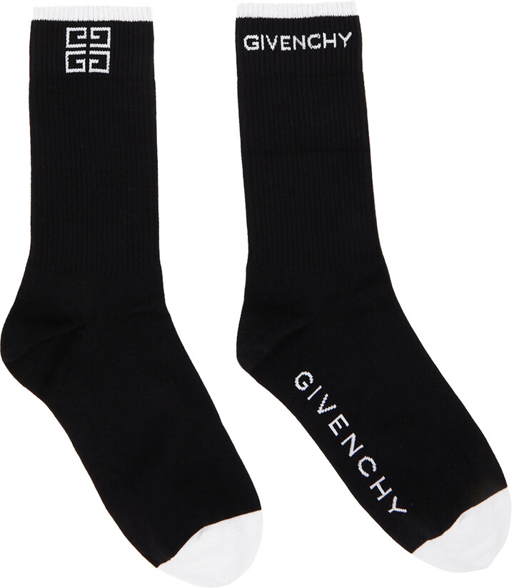 Givenchy Black & White 4G Socks - ShopStyle