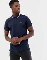 Thumbnail for your product : Jack and Jones Originals polo with logo and tipped collar in navy