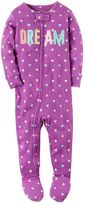 Thumbnail for your product : Carter's Baby Girl Print Applique Footed Pajamas