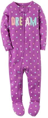 Carter's Baby Girl Print Applique Footed Pajamas