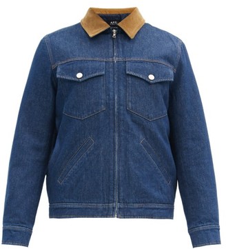 denim jacket corduroy collar mens