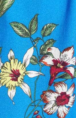 Lush Floral Print Tie Waist Romper