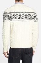 Thumbnail for your product : Brooks Brothers Fair Isle Cable Knit Merino Wool Sweater