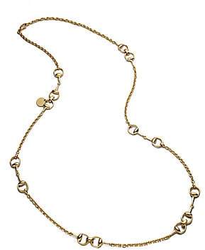 Gucci Women's 18K Yellow Gold Horsebit Station Necklace