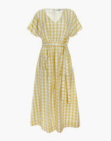 Thumbnail for your product : Madewell Dolman-Sleeve Tie-Waist Midi Dress in Gingham Check