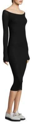 ATM Anthony Thomas Melillo Women's Long Sleeve Ribbed Dress - Black - Size Large