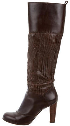Dolce & Gabbana Leather Knee-High Boots