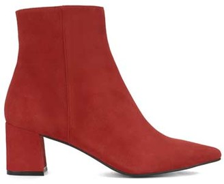 Mint Velvet Olivia Red Suede Ankle Boots