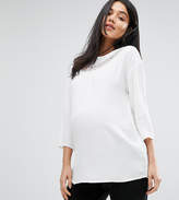Thumbnail for your product : Mama Licious Mama.licious Mamalicious Woven Top With Lace Insert