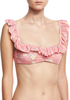 Thumbnail for your product : Ale By Alessandra Floral-Print Ruffle Swim Top, Pink