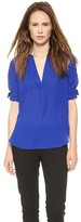 Thumbnail for your product : Vince Trapunto Placket Long Sleeve Blouse