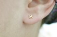 Etsy Hebrew Initial Earrings. Letter Gold Personalized Post Stud Initials Gold Gifts
