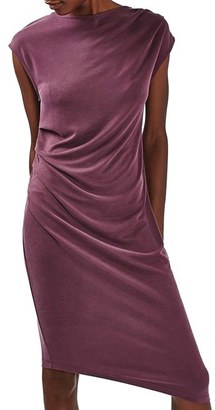 Topshop Women's Asymmetric Slinky Drape Dress