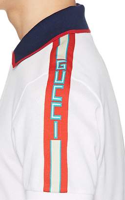 Gucci Men's Logo-Detailed Cotton Piqué Polo Shirt - White