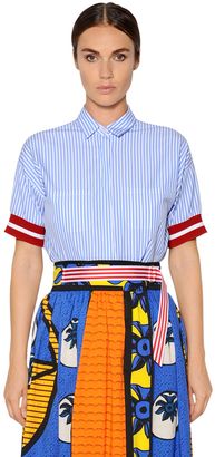Stella Jean Striped Cotton Poplin Shirt