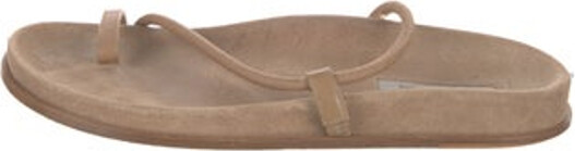 Emme Parsons Suede Slides Neutrals Crossover Straps