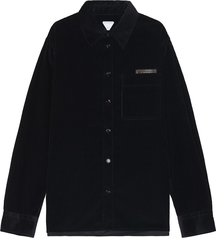 Bottega Veneta Light Cotton Corduroy Shirt in Blue