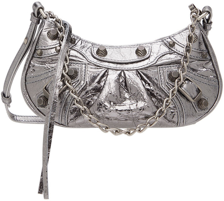 Balenciaga Silver Mini 'Le Cagole' Bag - ShopStyle