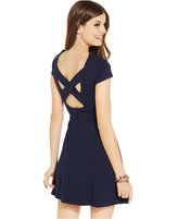 Thumbnail for your product : B. Darlin Juniors' Cap-Sleeve A-Line Dress