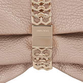 Thumbnail for your product : Jimmy Choo CHANDRA/M Ballet Pink Pearlised Leather Clutch Bag with Chain Link Bracelet