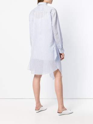 Jil Sander Navy striped asymmetric shirt dress