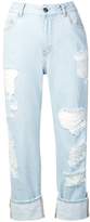 Thumbnail for your product : Just Cavalli distressed cropped jeans