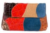 Thumbnail for your product : Carlos Falchi Embossed Patchwork Leather Clutch