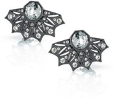 Thumbnail for your product : House Of Harlow Gun Metal Plated Half Shaped Flowerette Earring