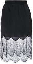 Diesel - lace overlay gathered skirt 
