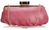 Thumbnail for your product : Melie Bianco Jenn Clutch bag with gold chain and black clutch-lock