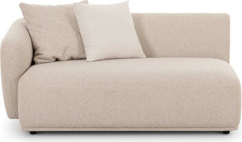 Ebern Designs Brandt Cheryll Cream Boucle Left Arm 2-Seater Loveseat