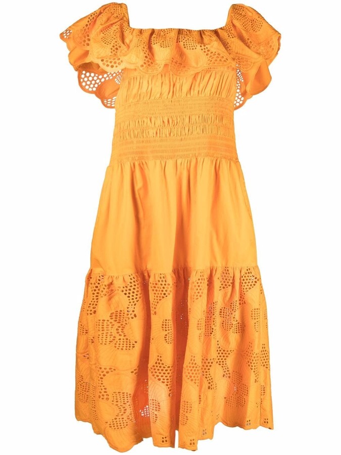 Self-Portrait Orange Women's Dresses | Shop the world's largest 