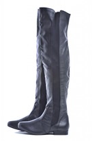 Thumbnail for your product : AX Paris Over The Knee Black High Flats Boots
